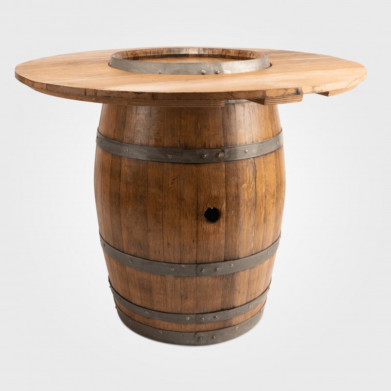Wine Barrel Cocktail Table - Hero Image